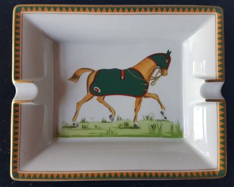 cendrier hermes cheval|CENDRIER HERMES PARIS CHEVAL VINTAGE PORCELAINE .